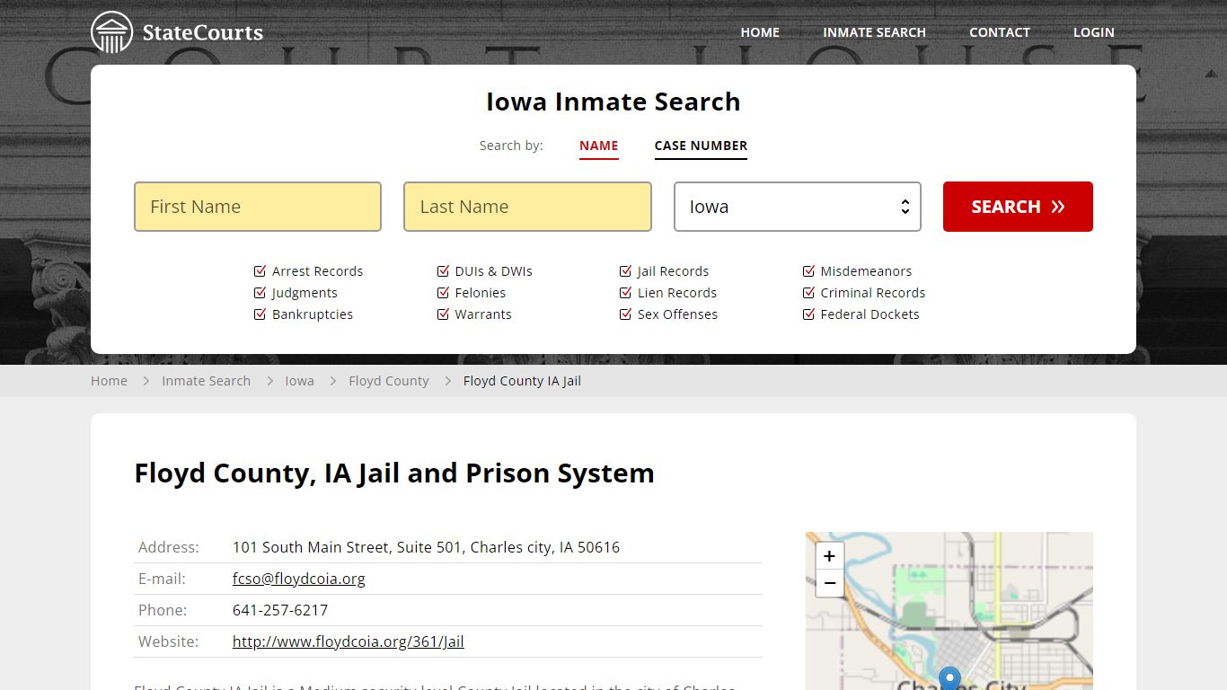 Floyd County IA Jail Inmate Records Search, Iowa - StateCourts